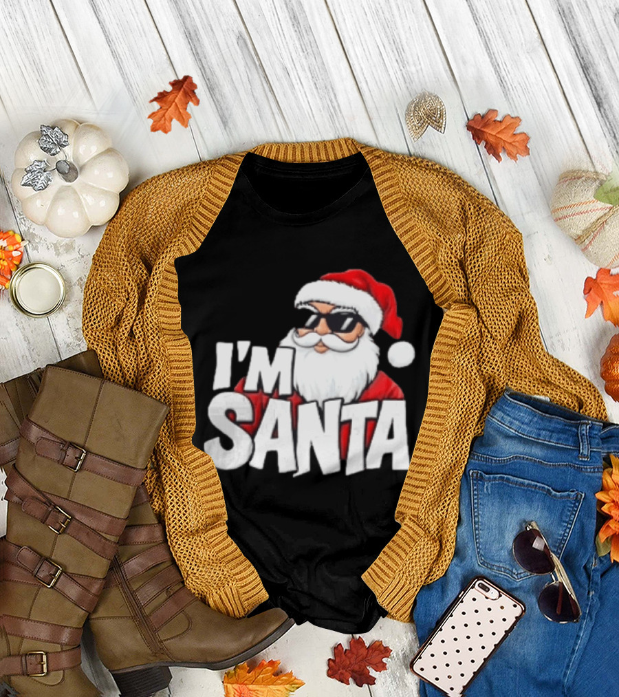 I'm Santa Sunglasses Cool Christmas Holiday T-Shirt