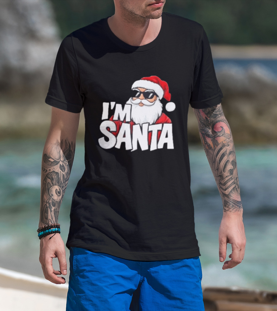 I'm Santa Sunglasses Cool Christmas Holiday T-Shirt