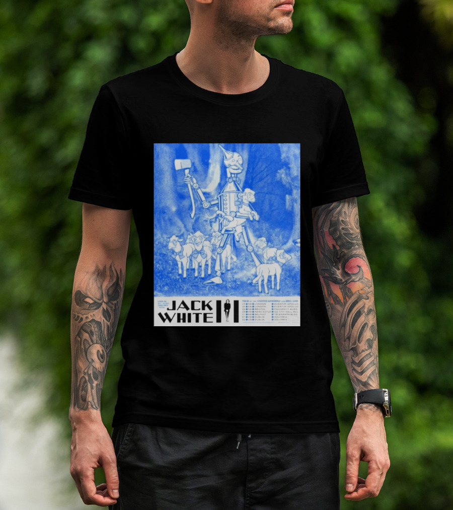 Jack White United Kingdom And Ireland 2026 Tour Tin Man With Sheep T-Shirt
