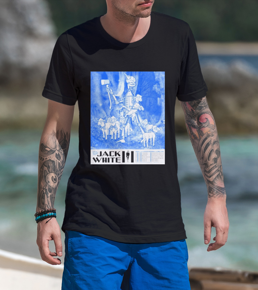 Jack White United Kingdom And Ireland 2026 Tour Tin Man With Sheep T-Shirt