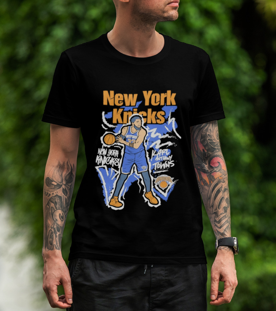 New York Knicks NBA Karl Anthony Towns Basketball T-Shirt
