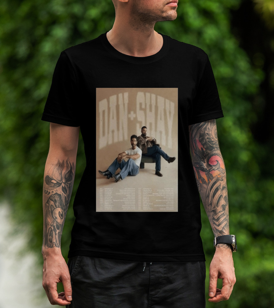 Dan + Shay 2026 Tour Dates Featuring North America Locations T-Shirt