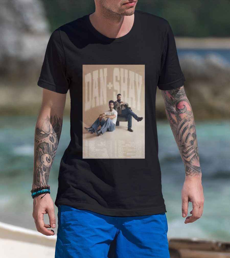 Dan + Shay 2026 Tour Dates Featuring North America Locations T-Shirt