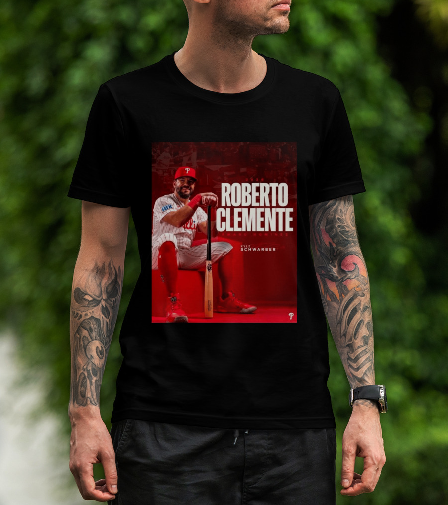 2026 Kyle Schwarber Roberto Clemente Award Nominee Phillies Baseball Recognition T-Shirt