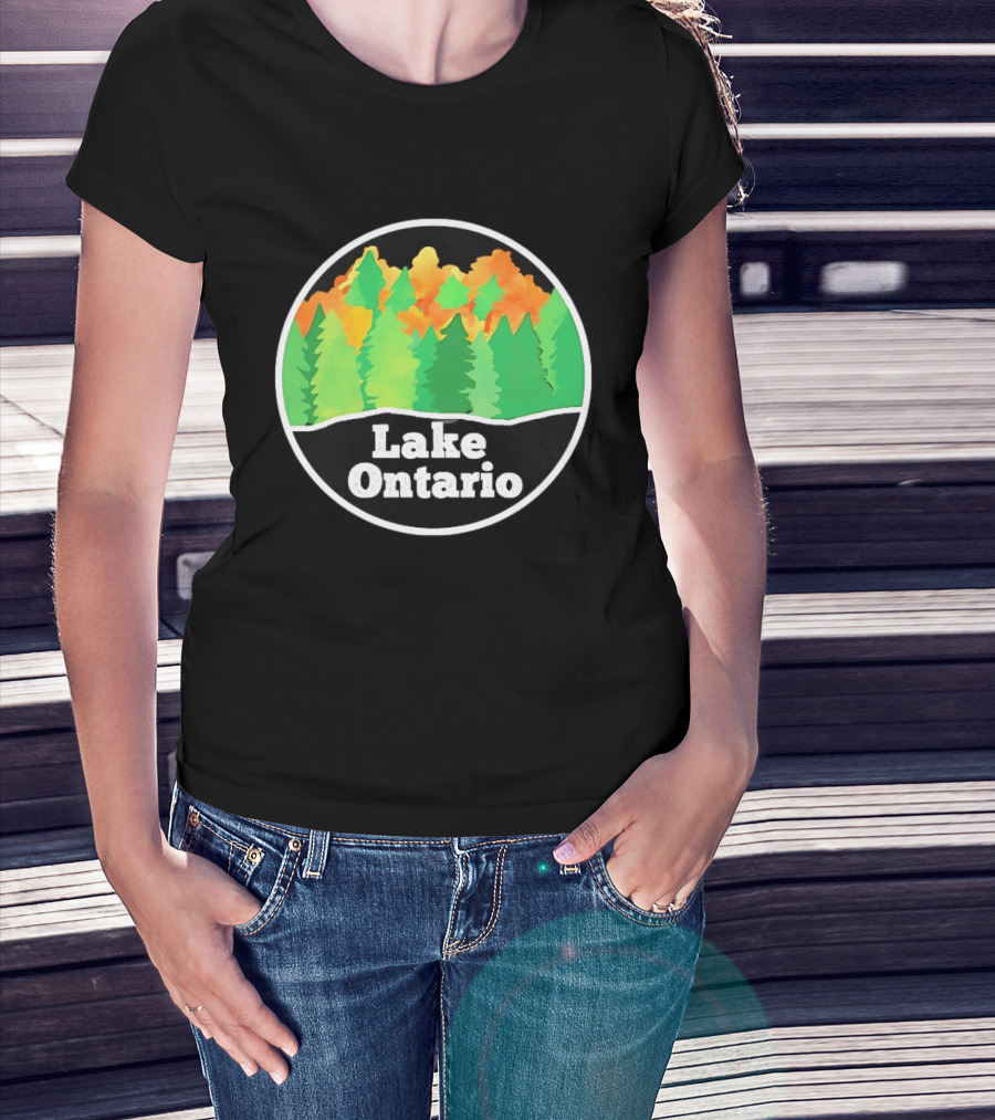Lake Ontario Colorful Forest Landscape Nature Outdoors T-Shirt