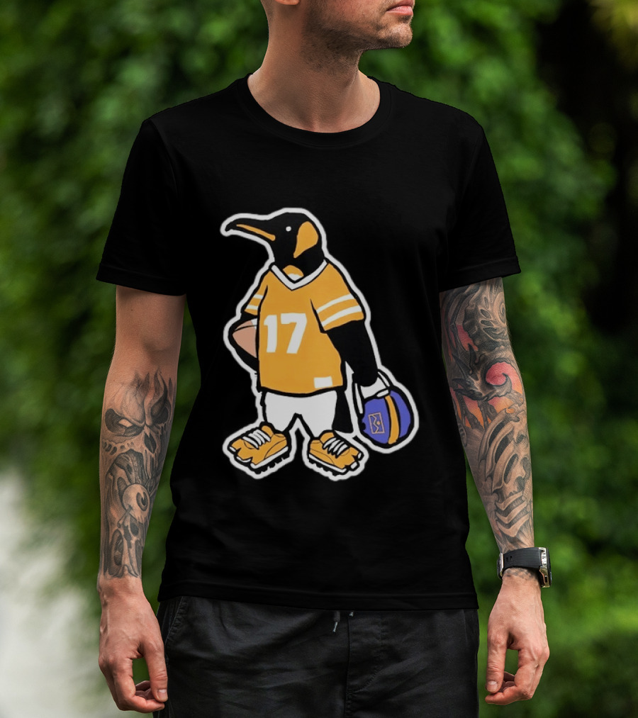 DNVR Number 17 Penguin In Denver Football Gear T-Shirt