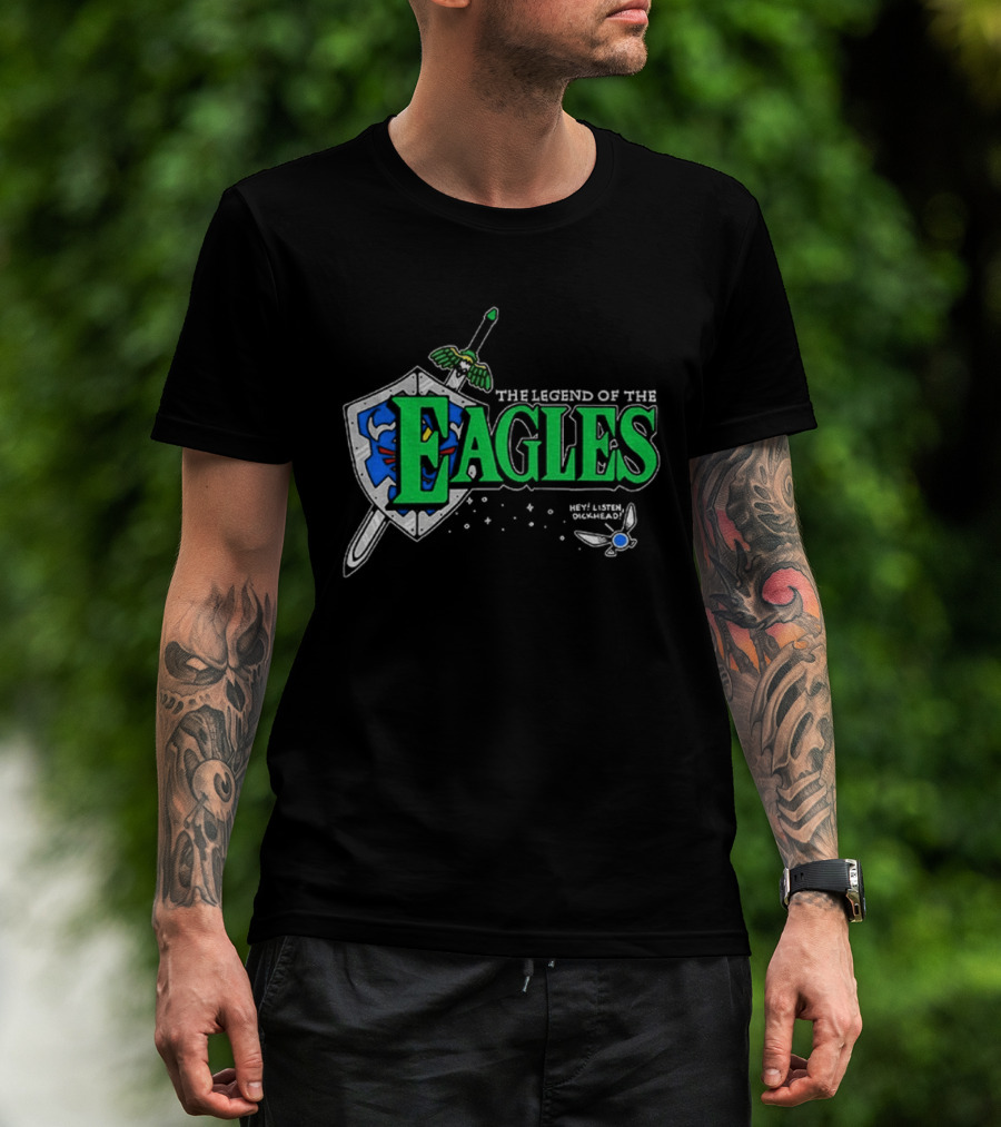 The Legend Of The Eagles Zelda Hey Listen Dickhead Shield Sword Navi T-Shirt