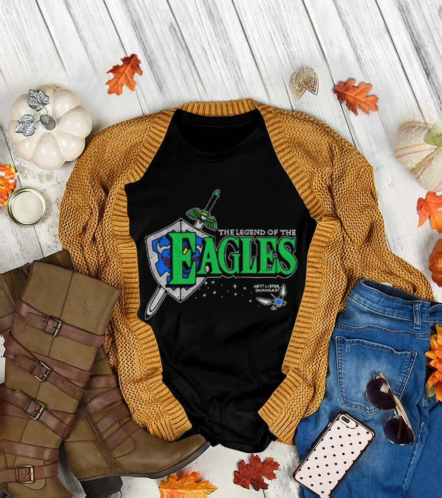 The Legend Of The Eagles Zelda Hey Listen Dickhead Shield Sword Navi T-Shirt