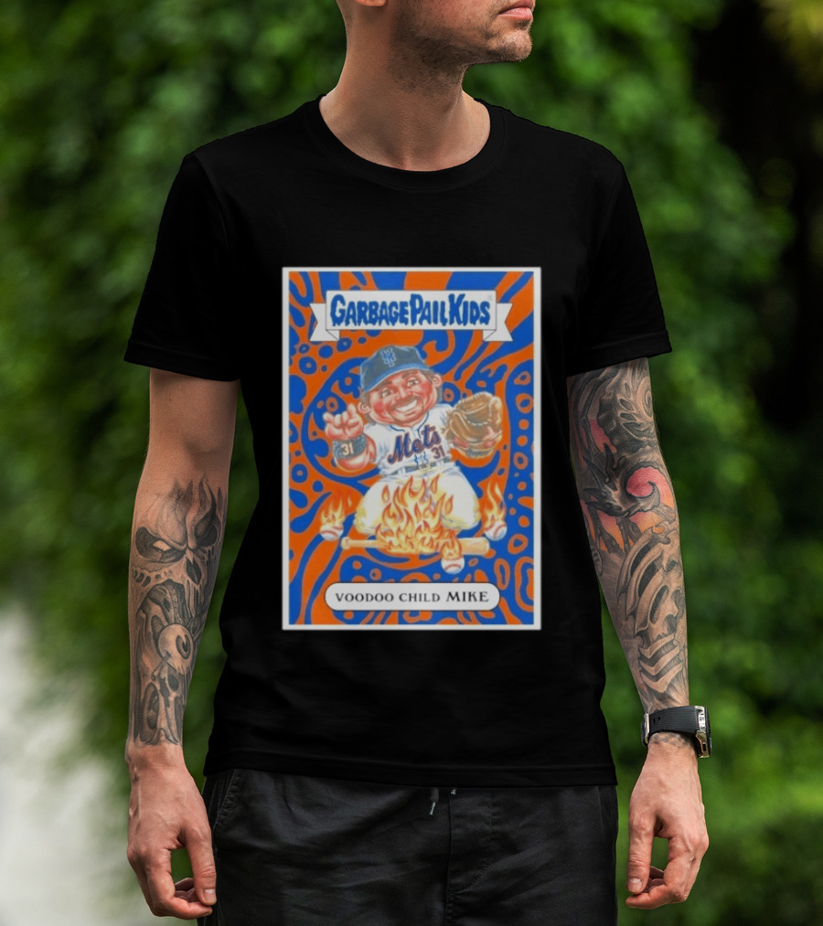 Garbage Pail Kids Mets Voodoo Child Mike Piazza Cards T-Shirt