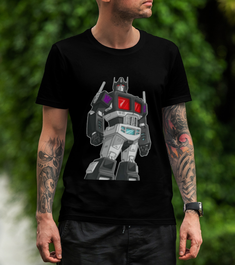Transformers Decepticons Ajs Black Robot Red Windows Grid Cartoon T-Shirt