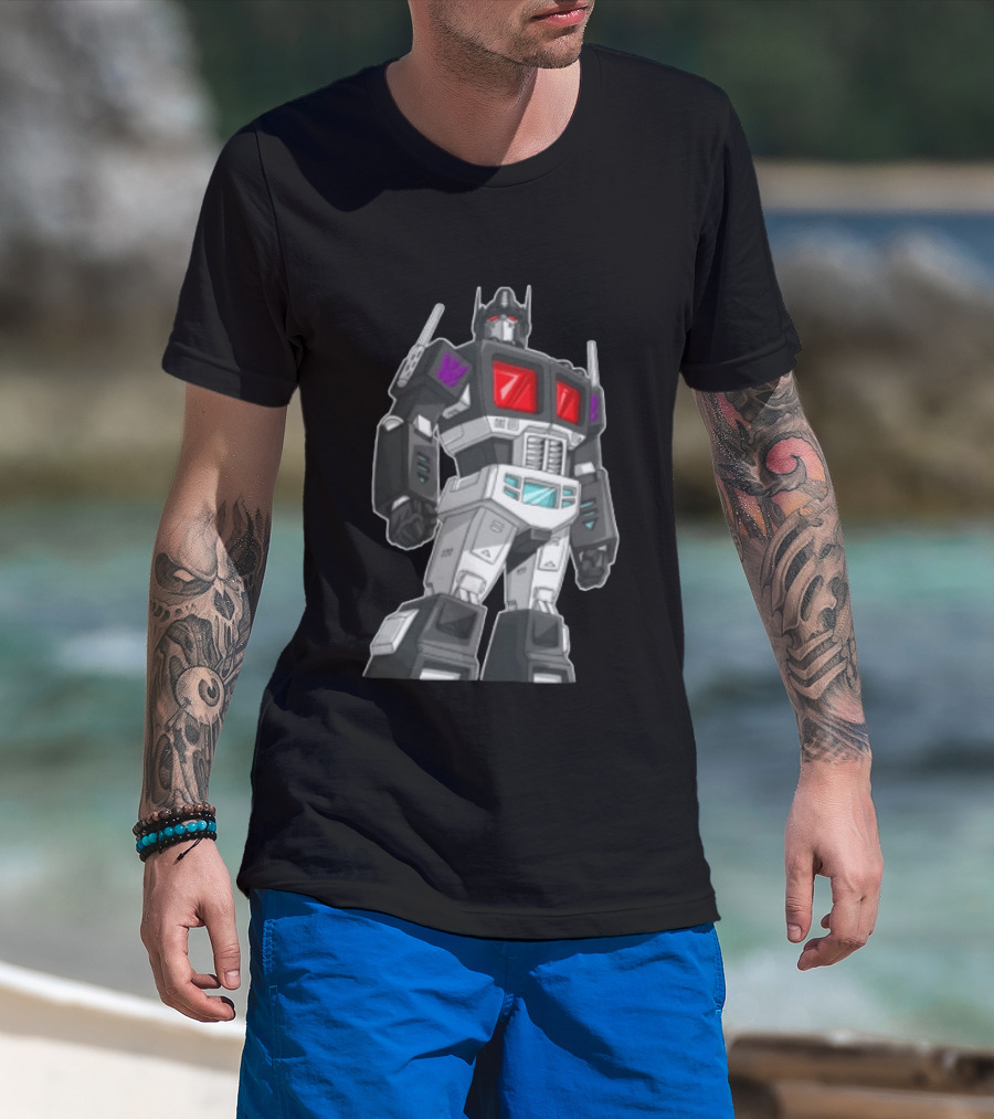 Transformers Decepticons Ajs Black Robot Red Windows Grid Cartoon T-Shirt