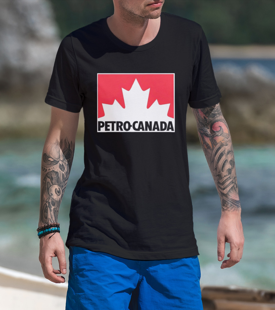 Petro Canada Canadian Gas Station Maple Leaf Branding T-Shirt