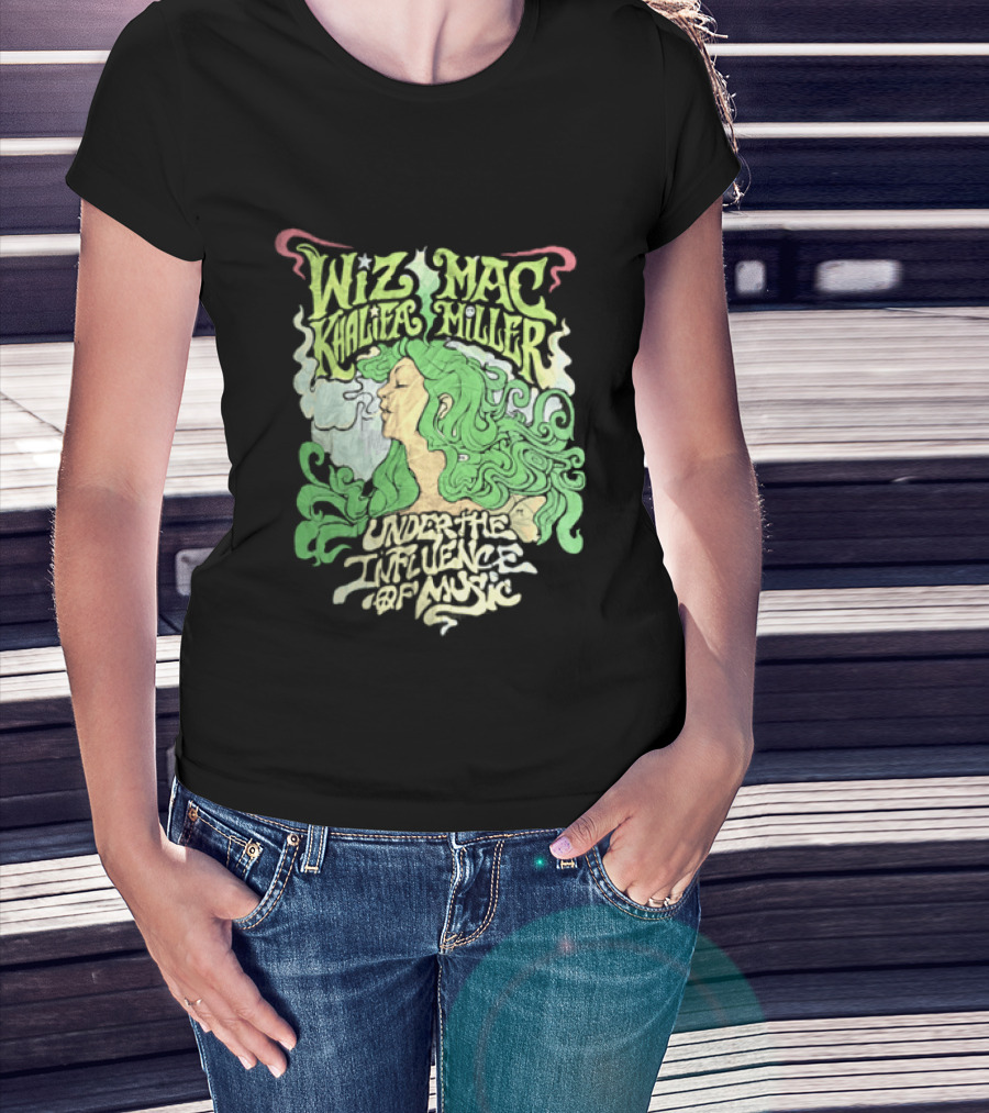 Wiz Khalifa Mac Miller Under The Influence Of Music Tour Colorful T-Shirt