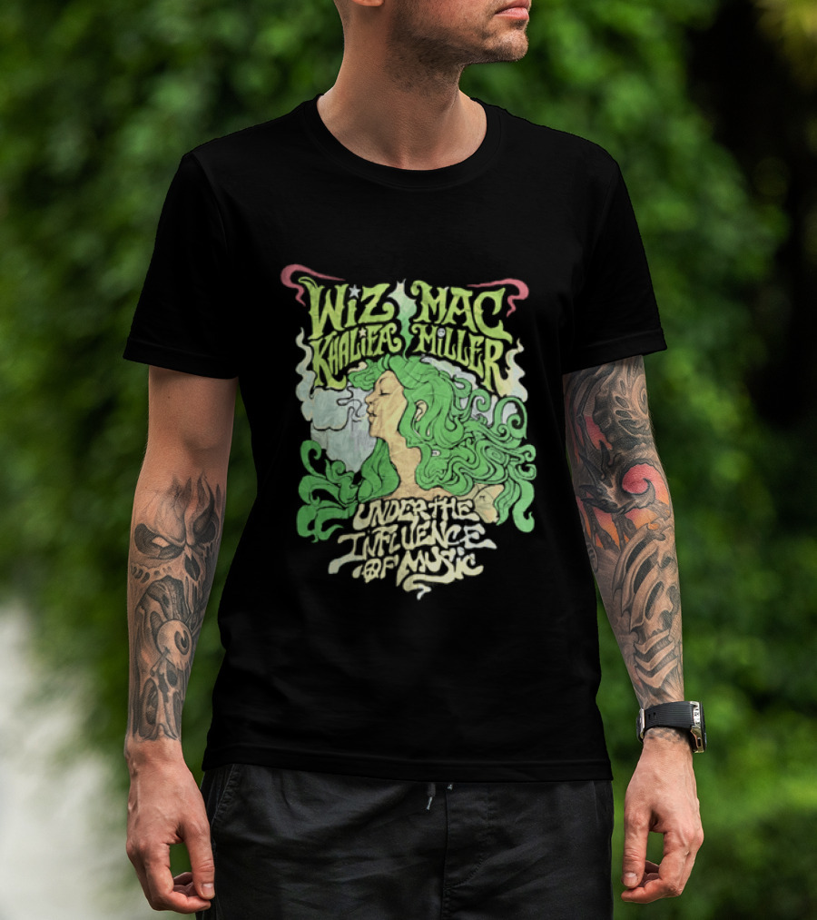 Wiz Khalifa Mac Miller Under The Influence Of Music Tour Colorful T-Shirt