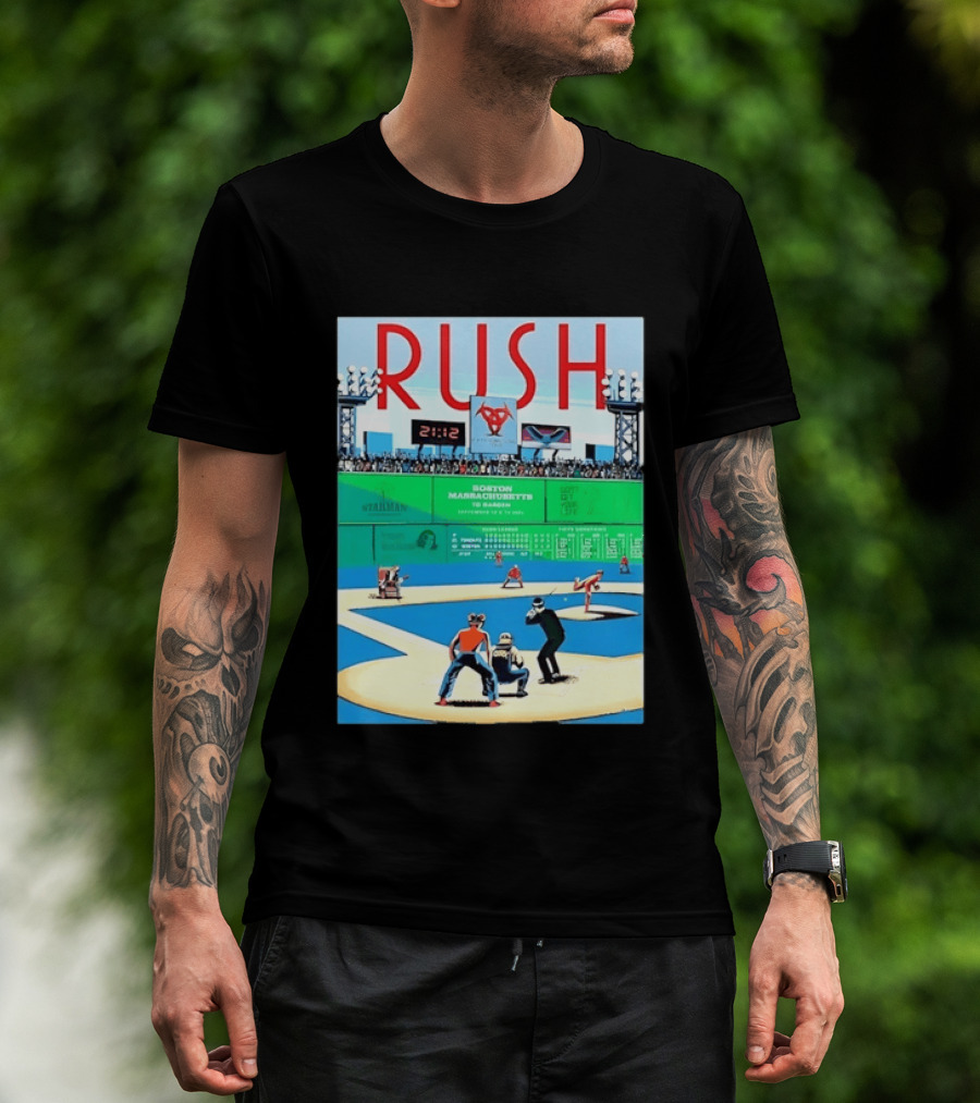 Rush 2112 Fifty Something Tour Boston Massachusetts TD Garden September 5 2024 Stadium Baseball T-Shirt