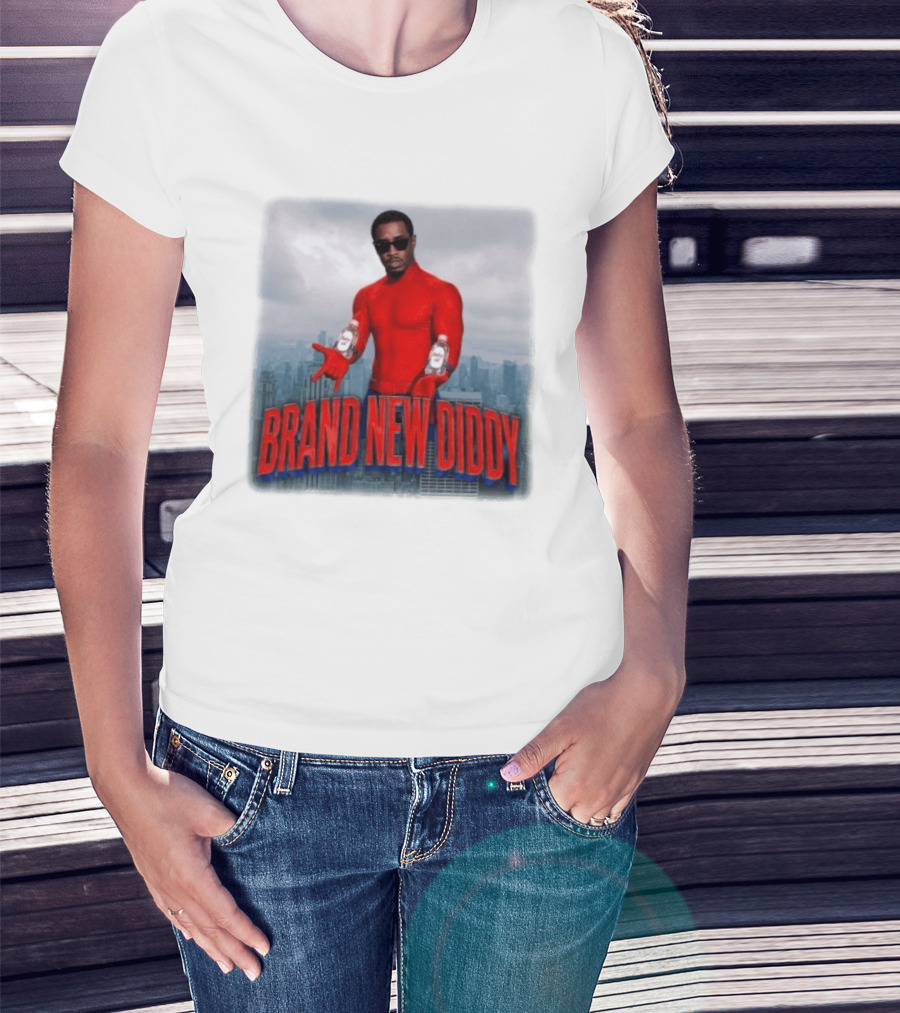 Brand New Diddy Red Outfit With Baby Oil Sean Combs City T-Shirt