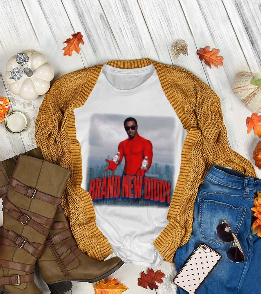 Brand New Diddy Red Outfit With Baby Oil Sean Combs City T-Shirt