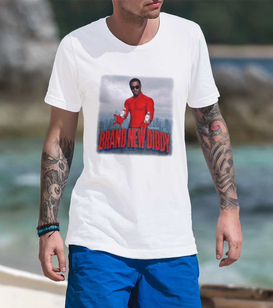 Brand New Diddy Red Outfit With Baby Oil Sean Combs City T-Shirt