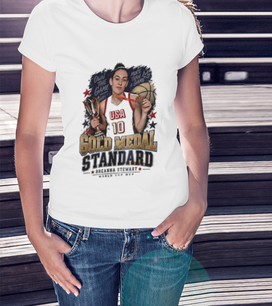 USA 10 Gold Medal Standard Breanna Stewart Basketball T-Shirt