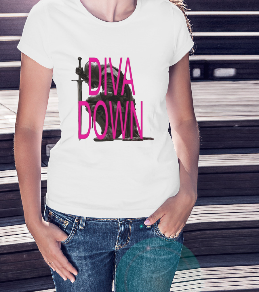 Diva Down Knight Sword Warrior Armor T-Shirt