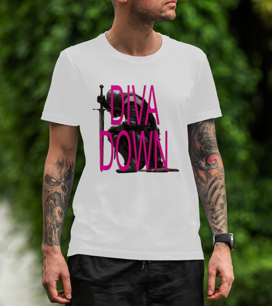 Diva Down Knight Sword Warrior Armor T-Shirt
