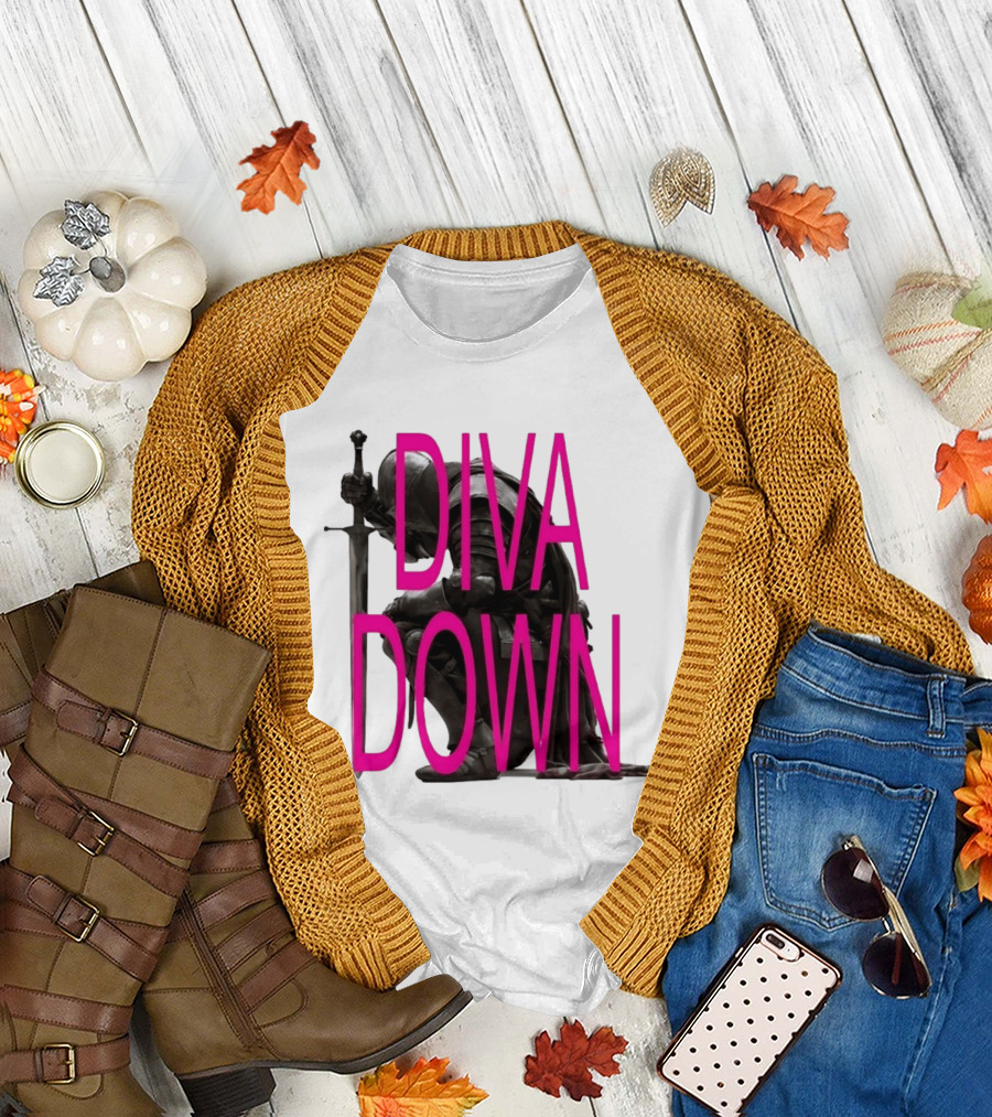 Diva Down Knight Sword Warrior Armor T-Shirt