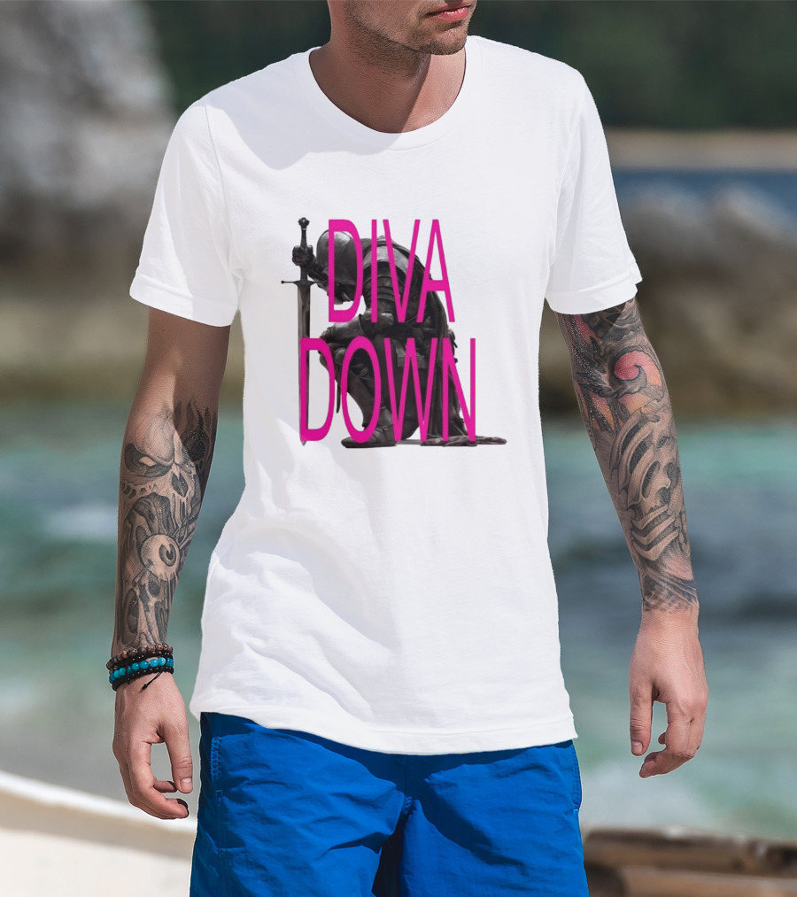 Diva Down Knight Sword Warrior Armor T-Shirt
