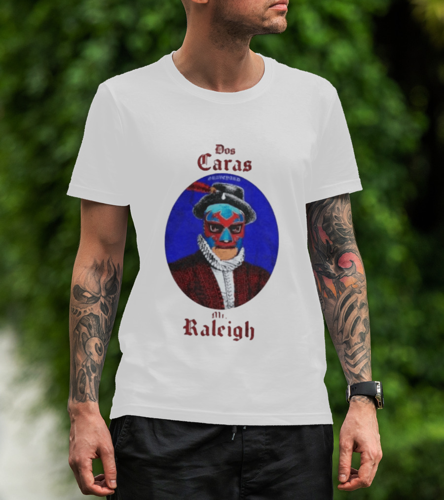 Dos Caras Mr Raleigh Graveyard Lucha Libre Mask T-Shirt