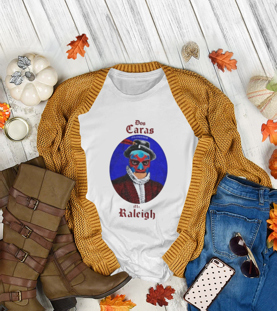 Dos Caras Mr Raleigh Graveyard Lucha Libre Mask T-Shirt