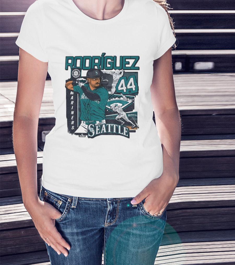 Rodríguez 44 Seattle Mariners Baseball Player T-Shirt