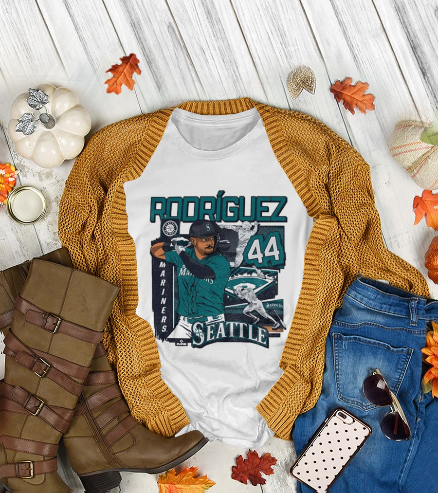Rodríguez 44 Seattle Mariners Baseball Player T-Shirt