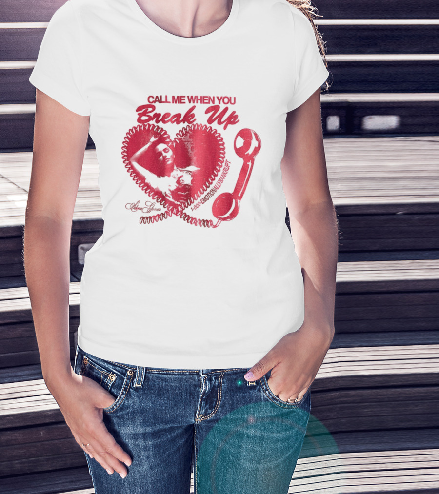 Selena Gomez Call Me When You Break Up Heart Wrench T-Shirt
