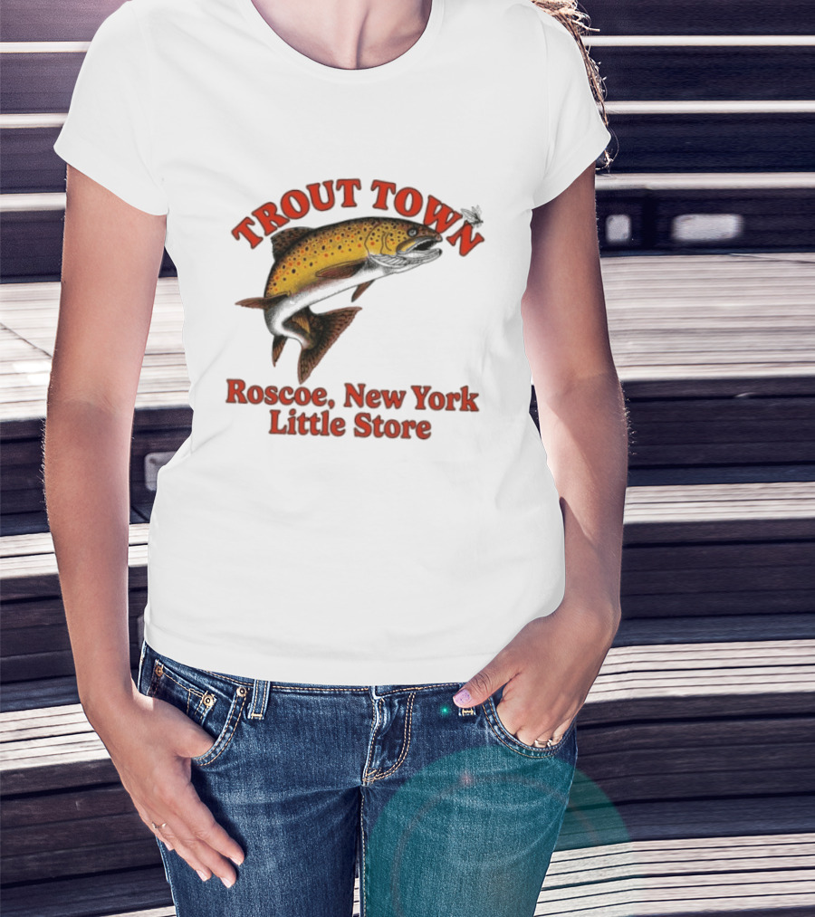 Trout Town Roscoe New York Little Store Fish T-Shirt