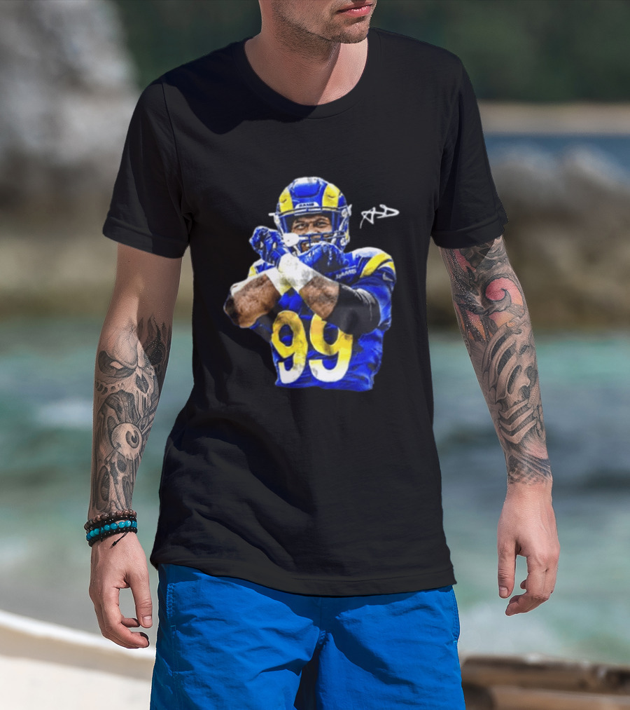Aaron Donald Los Angeles Rams 99 The Return Signature NFL Football Star T-Shirt