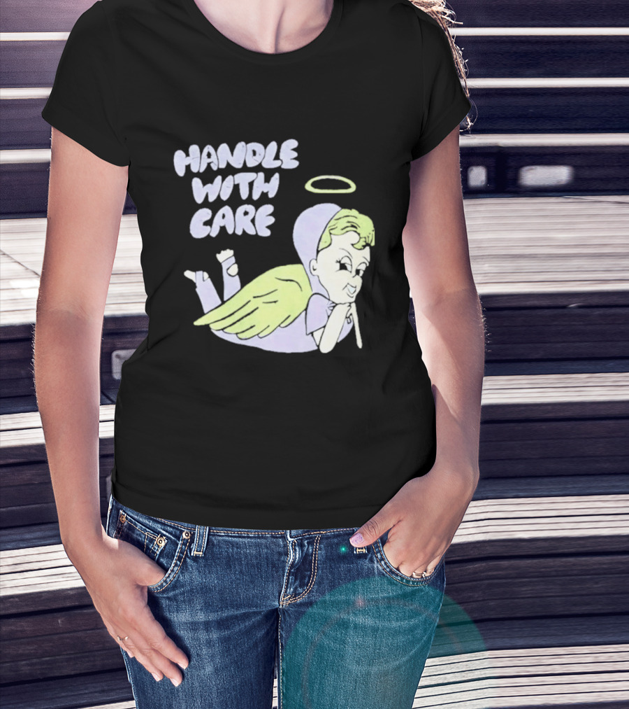 Handle With Care Angel Pastel Halo Wings T-Shirt
