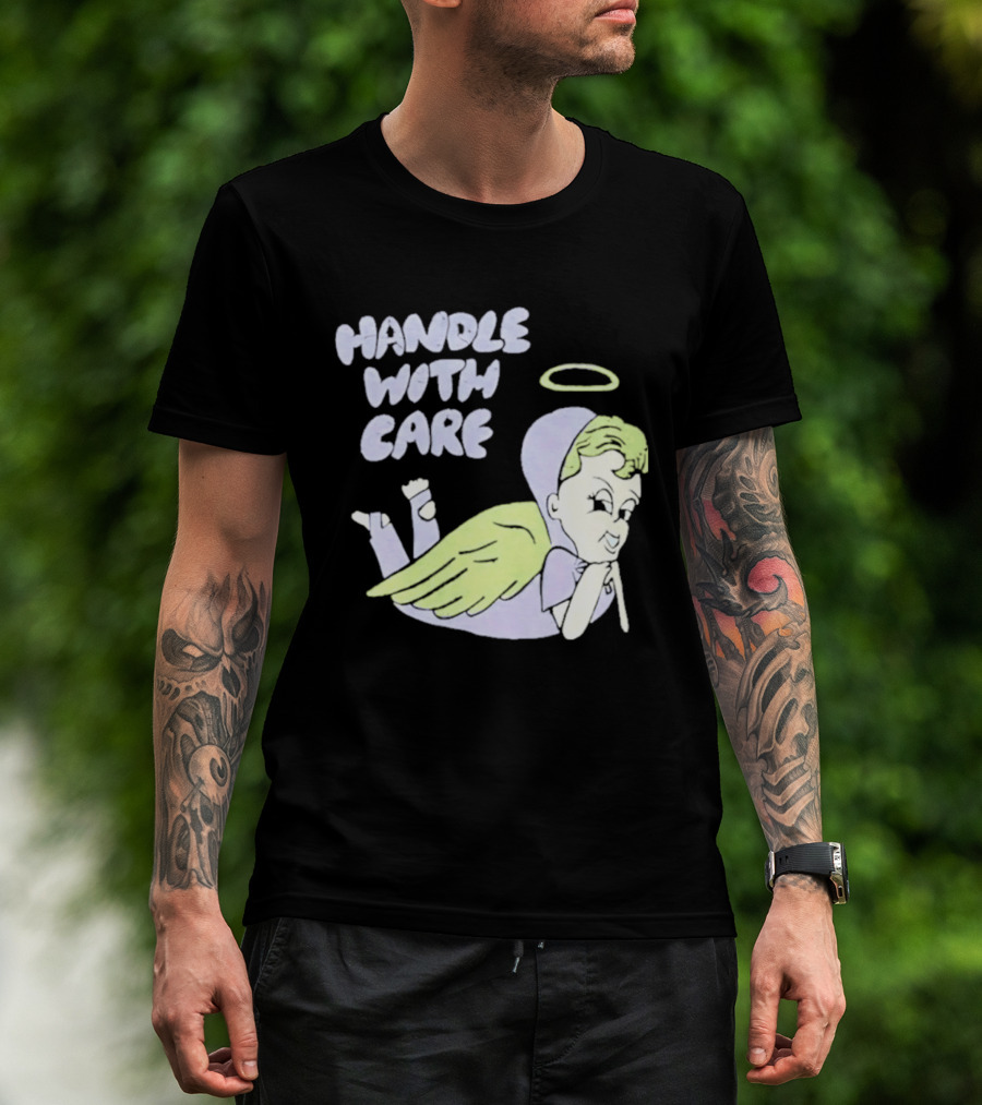 Handle With Care Angel Pastel Halo Wings T-Shirt