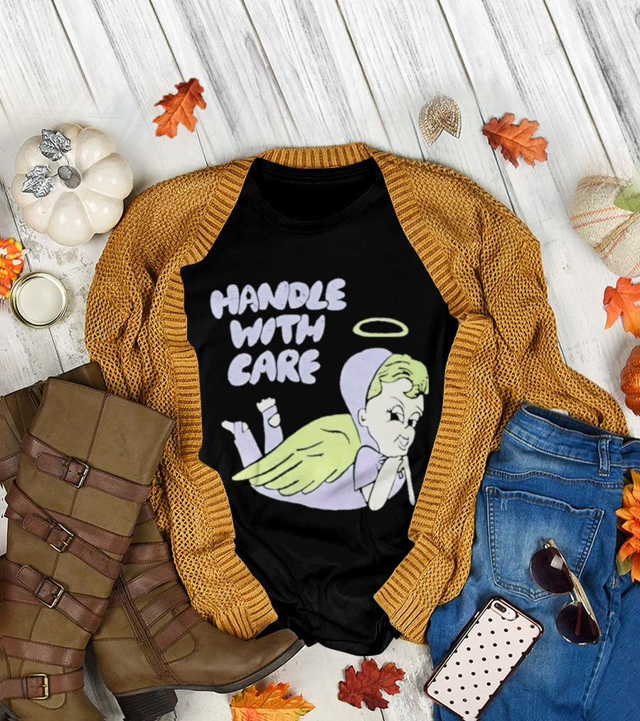 Handle With Care Angel Pastel Halo Wings T-Shirt