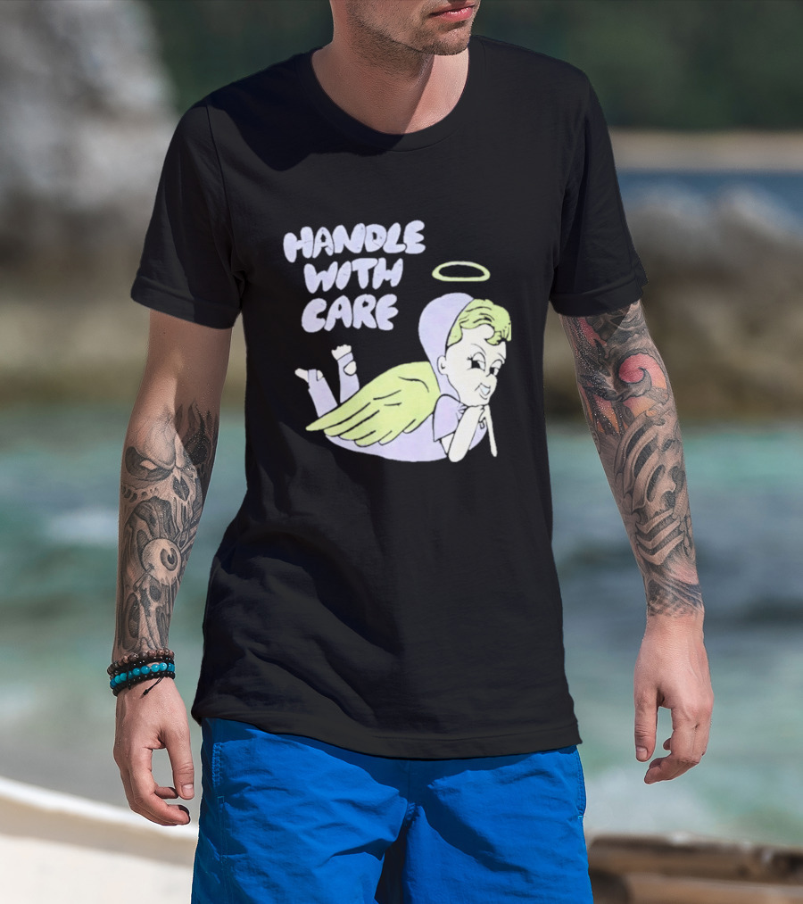 Handle With Care Angel Pastel Halo Wings T-Shirt