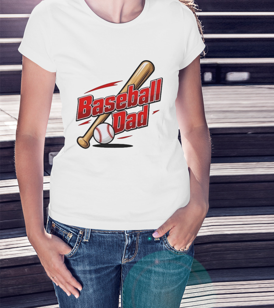Baseball Dad Bat And Ball Sports T-Shirt