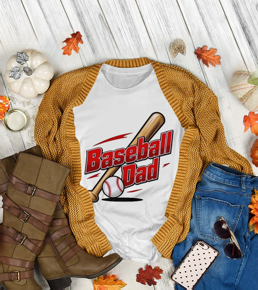 Baseball Dad Bat And Ball Sports T-Shirt