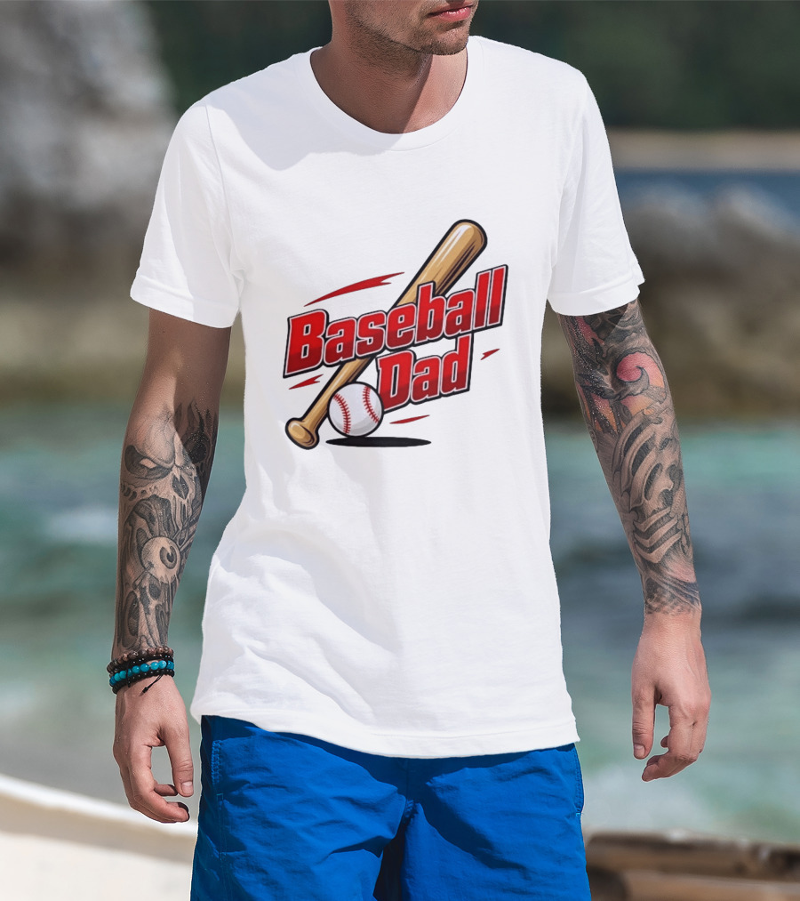 Baseball Dad Bat And Ball Sports T-Shirt