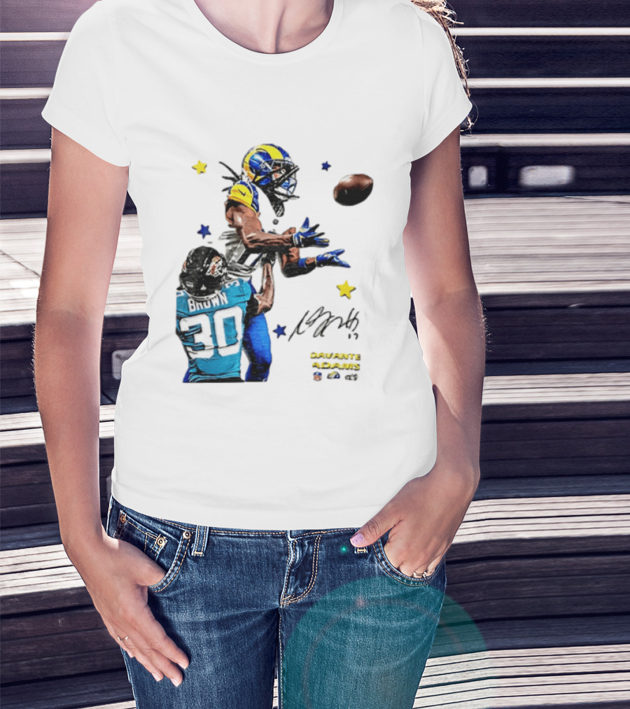 Davante Adams Las Vegas Raiders Brown Football Catch Duel T-Shirt