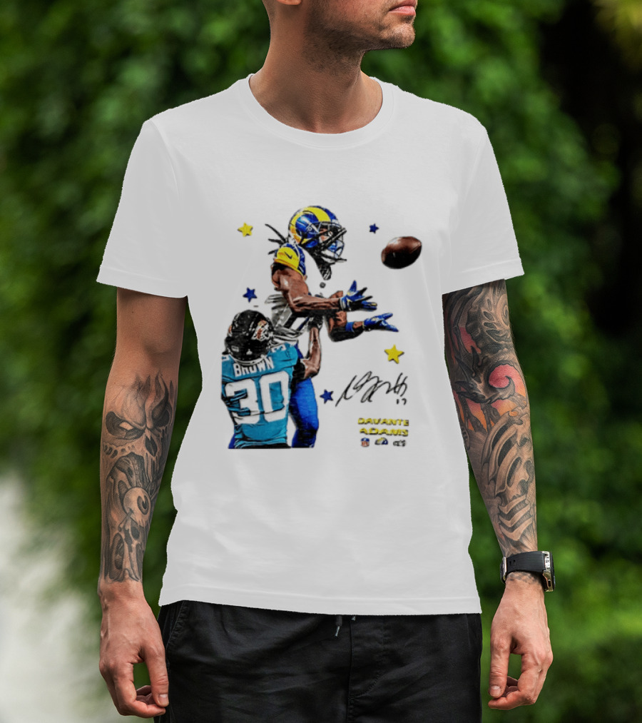 Davante Adams Las Vegas Raiders Brown Football Catch Duel T-Shirt