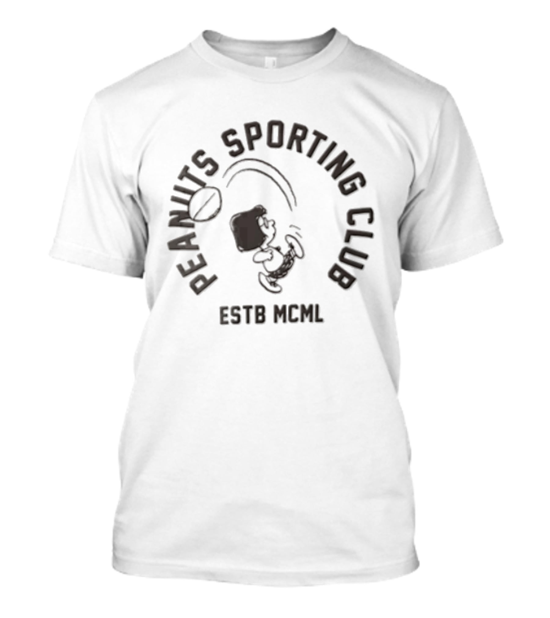 Peanuts Sporting Club Estb Mcml Marcie Kicking Football T-Shirt