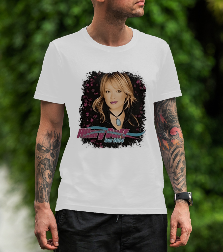 Hilary Duff Tour 2004 Y2K Pop Star Music Fashion T-Shirt