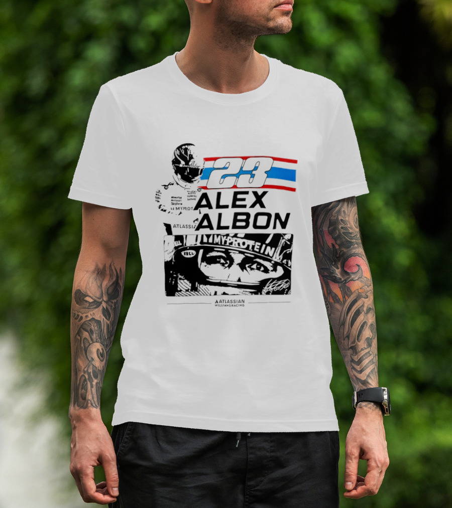 Alex Albon 23 Williams Racing Atlassian Myprotein T-Shirt
