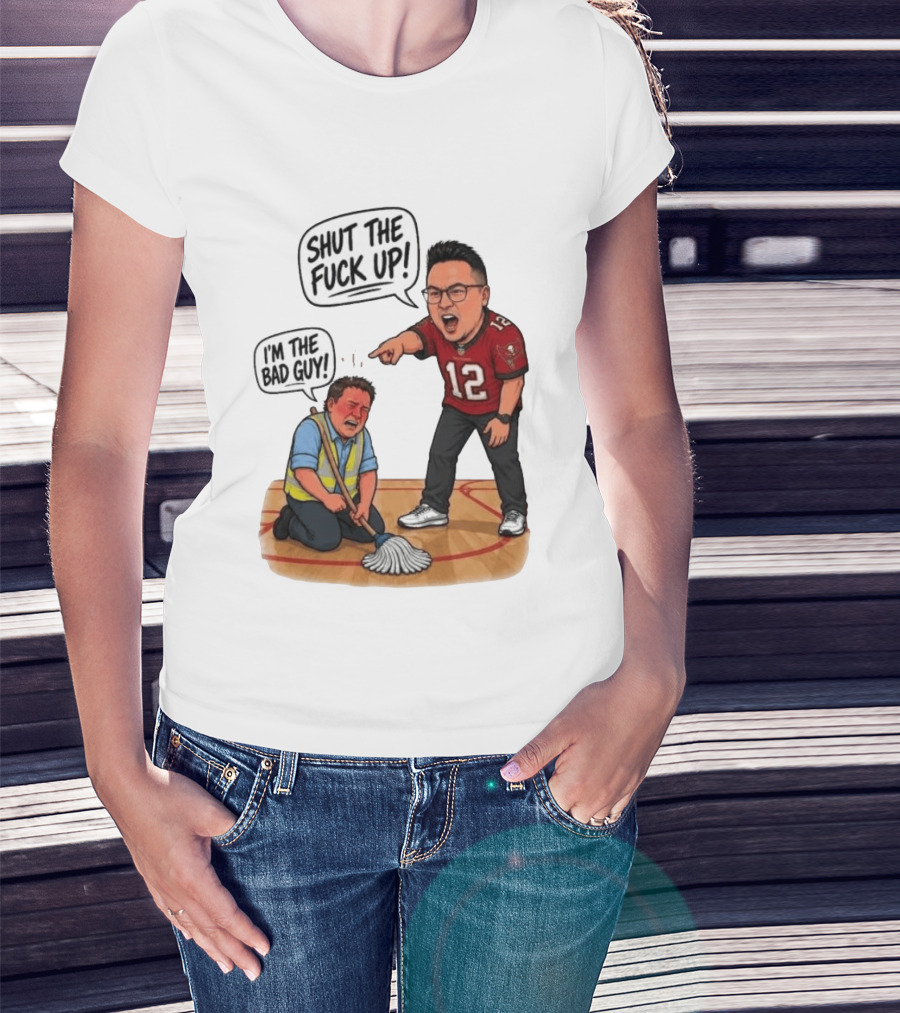 Rico Bosco Shut The Fuck Up I'm The Bad Guy 12 Red Jersey T-Shirt
