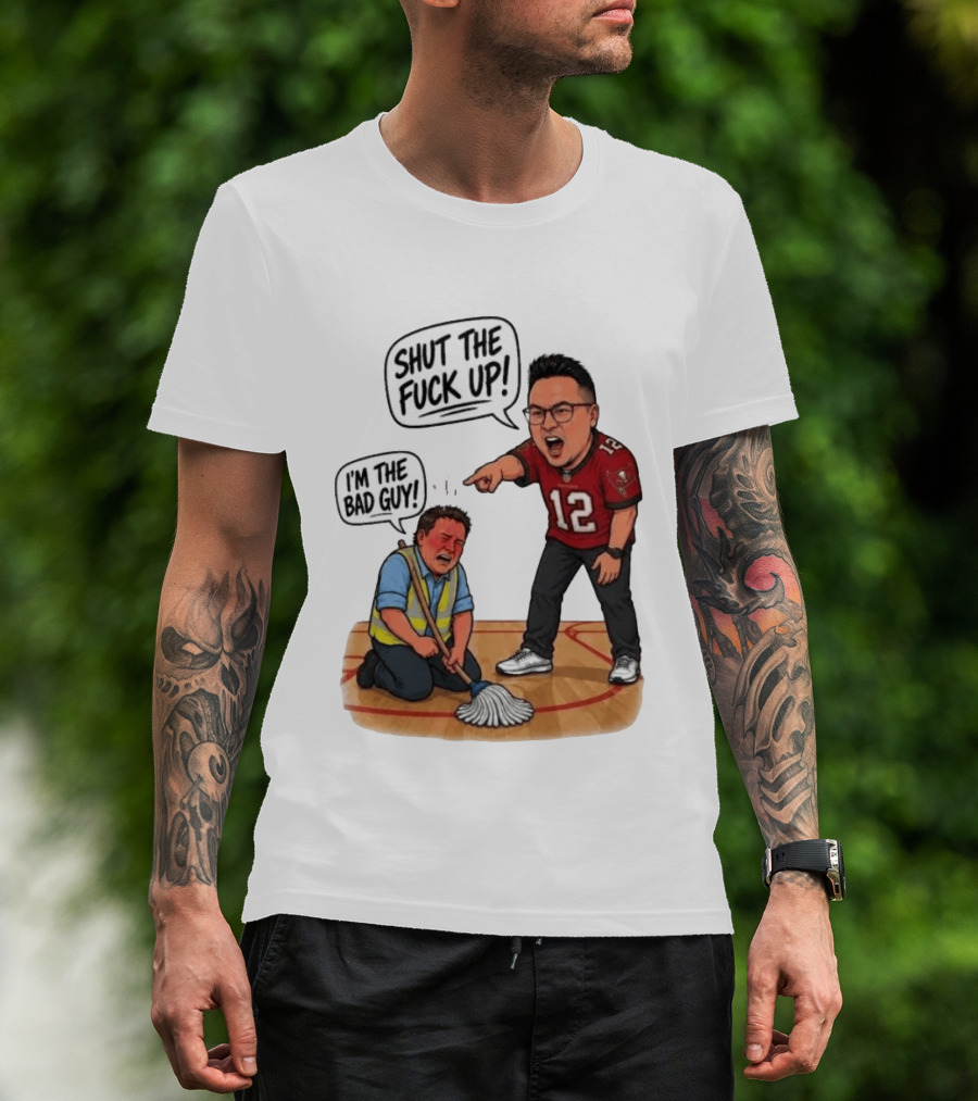 Rico Bosco Shut The Fuck Up I'm The Bad Guy 12 Red Jersey T-Shirt