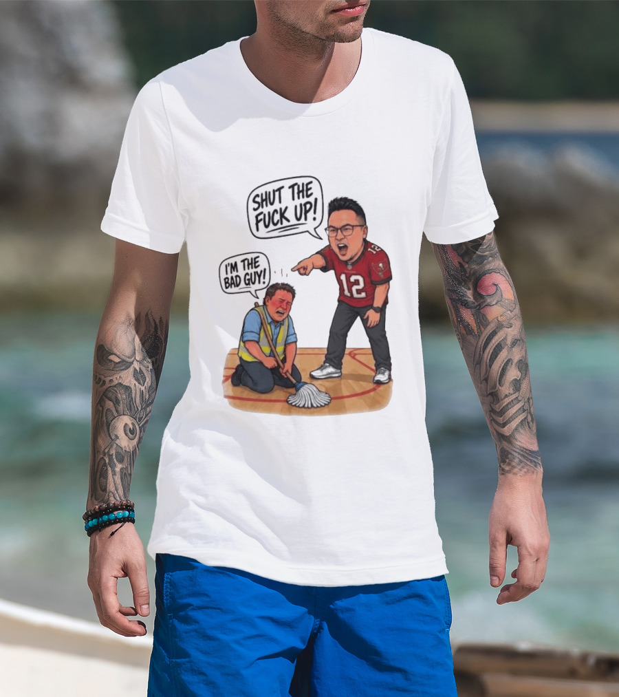 Rico Bosco Shut The Fuck Up I'm The Bad Guy 12 Red Jersey T-Shirt