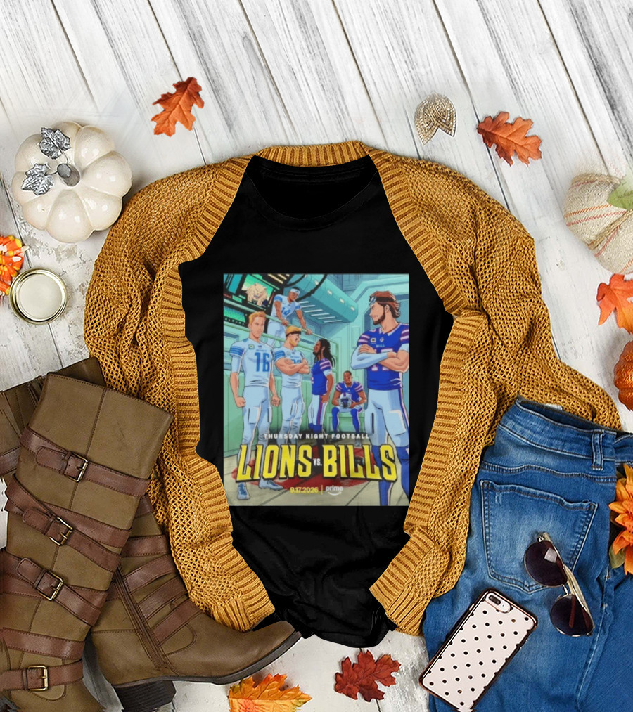 Thursday Night Football Lions Vs Bills 9.17.2026 Prime T-Shirt